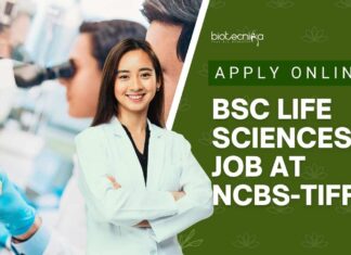 BSc Life Sciences Job at NCBS-TIFR
