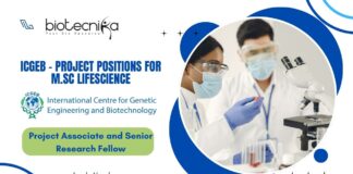 ICGEB MSc Life Sciences Project Vacancies - Apply Now!