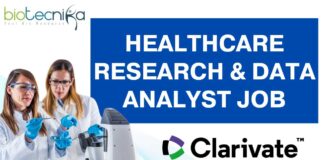 Healthcare Research & Data Analyst Job Clarivate Careers is hiring Life Science Candidates - Apply Now!!