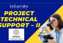 JIPMER Recruitment Project Technical Support – II Apply Now