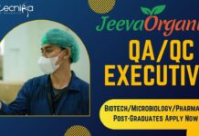Jeeva Organics QA/QC Executive – Apply Now Jeeva Organics QAQC Executive - BiotechMicrobiologyPharmacy Post-Graduates Apply Now