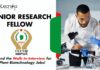 ICAR-NBPGR Junior Research Fellow Vacancy 2025