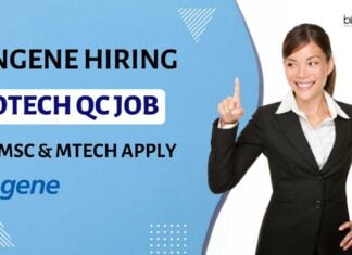 Syngene Biotech QC Analyst Job