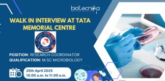 Walk-in Interview at Tata Memorial Centre