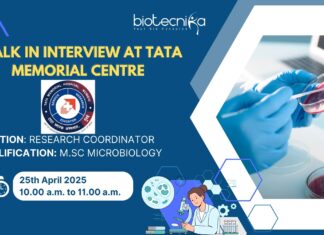 Walk-in Interview at Tata Memorial Centre