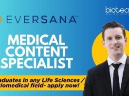 Medical Content Specialist at Eversana, Graduates in any Life Sciences Biomedical field- apply now!