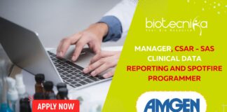 SAS & Spotfire Programmer - Clinical Data Role at Amgen