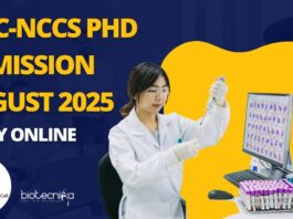 BRIC-NCCS Pune PhD Admissions August 2025