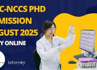 BRIC-NCCS Pune PhD Admissions August 2025