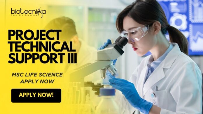 NIAB Hyderabad Project Technical Support III |  MSc Life Science Apply Now
