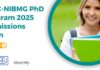 BRIC-NIBMG PhD Program 2025 Admissions Open – Apply Online BRIC-NIBMG PhD Program 2025 Admissions