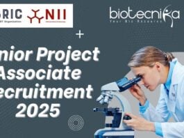NII Senior Project Associate Recruitment 2025