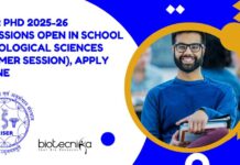 NISER PhD 2025-26 Admissions Open in School of Biological Sciences (Summer Session), Apply Online NISER PhD 2025-26 Admissions Open