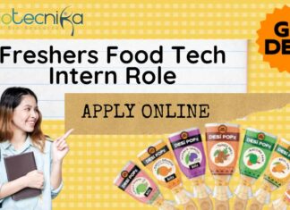 Freshers Food Tech Intern Role