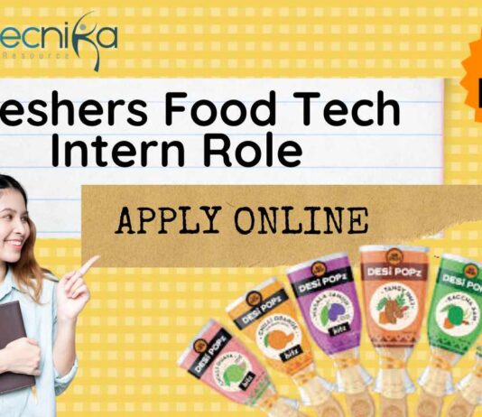 Freshers Food Tech Intern Role