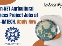 Non-NET Agricultural Sciences Project Jobs at CSIR-IMTECH, Apply Now