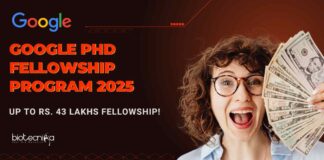 Google PhD Fellowship Program 2025 - Up To Rs. 43 Lakhs Fellowship!
