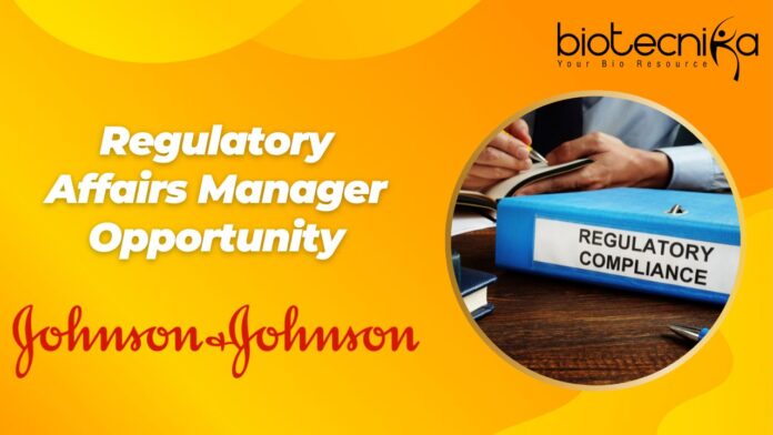 Regulatory Affairs Manager Opportunity