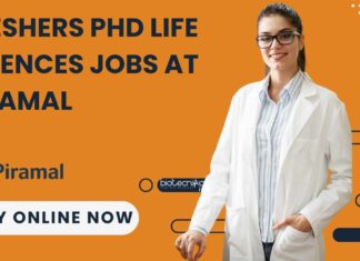 Freshers PhD Life Sciences Jobs at Piramal -