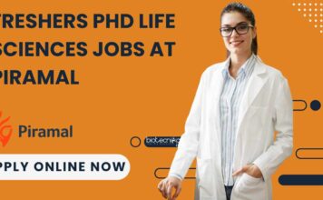 Freshers PhD Life Sciences Jobs at Piramal -