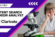 Patent Search Senior Analyst Job at Clarivate- Life Science Jobs in Noida