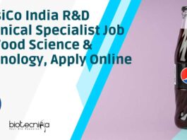 PepsiCo India R&D Technical Specialist Job