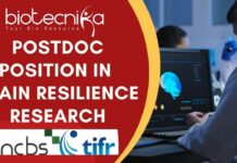Postdoc Position in Brain Resilience Research NCBS-TIFR Hiring Postdoc in Bangalore Apply Now!!