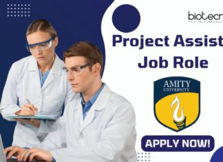 Project Assistant Job Role at Amity University! MSc Life Science NET Qualified Candidates Apply Now