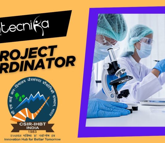 Project Coordinator Job at CSIR-IHBT –  MSc Biotech Apply Now!