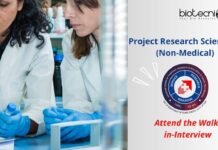 Non-Med Project Research Scientist Job With Rs. 72,800 pm Pay at ACTREC – Attend Walk-In Project Research Scientist-I (Non-Medical) at ACTREC | Walk-in-Interview