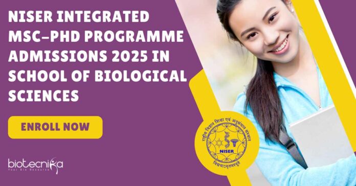 NISER Integrated MSc-PhD 2025