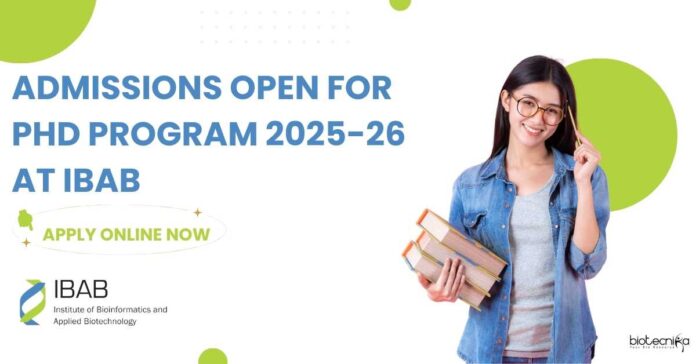 IBAB PhD Program 2025-26 Admissions Open