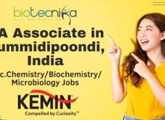 QA Associate – Quality Control Kemin Industries, Gummidipoondi Apply Now!
