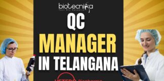 QC Manager at Hetero Biopharma in Jadcherla, Telangana