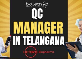 QC Manager at Hetero Biopharma in Jadcherla, Telangana