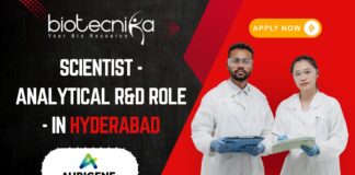 Scientist - Analytical R&D role - at Aurigene