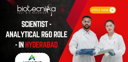 Scientist - Analytical R&D role - at Aurigene