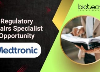 Regulatory Affairs Specialist Opportunity