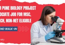 IISER Pune Biology Project Associate Job