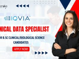 IQVIA Clinical Data Specialist Job for B.Sc candidates - Apply!