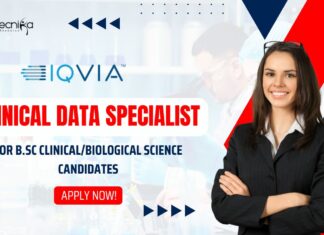 IQVIA Clinical Data Specialist Job for B.Sc candidates - Apply!