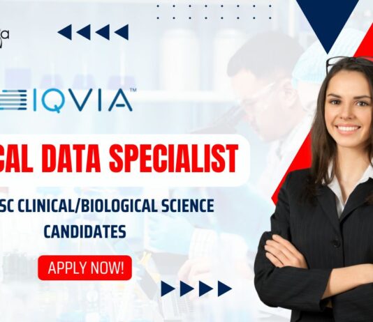 IQVIA Clinical Data Specialist Job for B.Sc candidates - Apply!