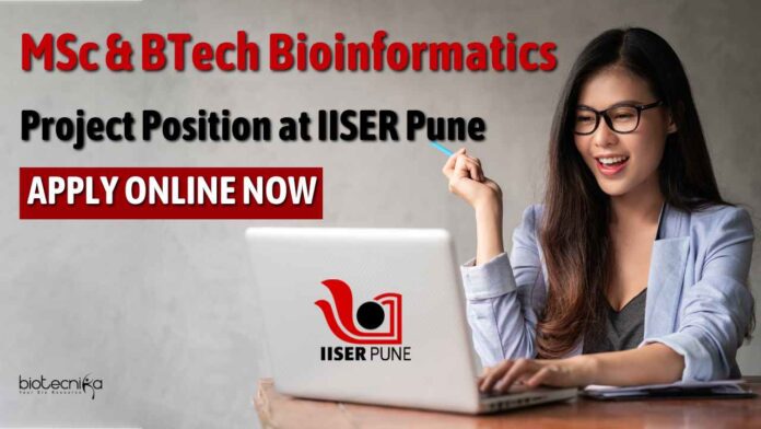 Bioinformatics Project Position at IISER Pune