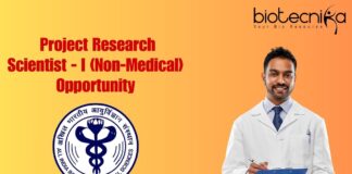 Project Research Scientist - I (Non-Medical) Opportunity