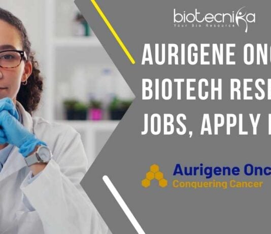 Aurigene Oncology Biotech Research Jobs