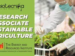 Research Associate – Sustainable Agriculture | TERI Job Opening 2025