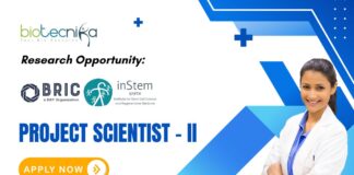 Research Opportunity: Project Scientist – II Job at BRIC-inStem | Apply Now