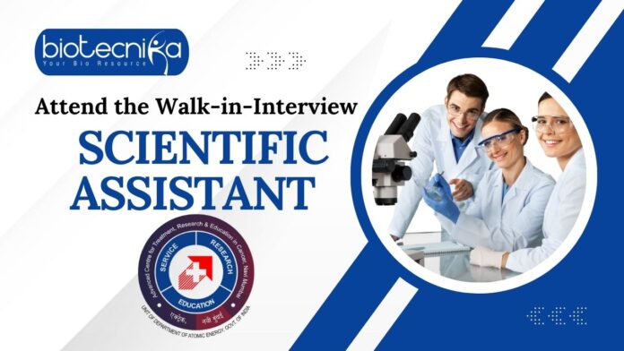 Scientific Assistant at TMC-ACTREC Navi Mumbai! Attend the Walk-in-Interview