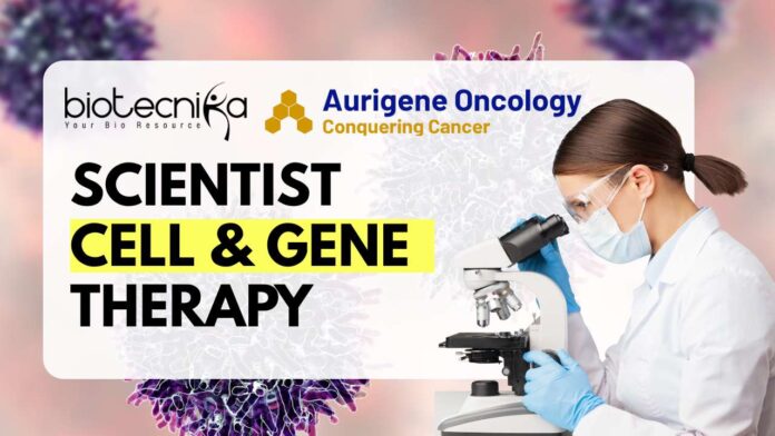 Scientist – Cell & Gene Therapy Position at Aurigene Oncology