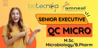 Amneal Pharmaceuticals QC Microbiology Jobs - Apply Now!